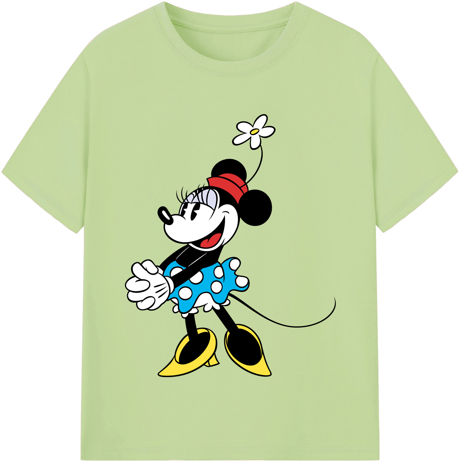 （画像用） ミッキーマウス Mickey Mouse 綿100％半袖Tシャツ（フロントプリント）